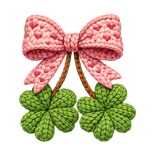 Lucky yarn bow DTF Transfer