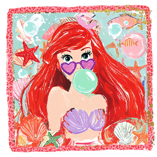 Bubble Gum Ariel DTF Transfer
