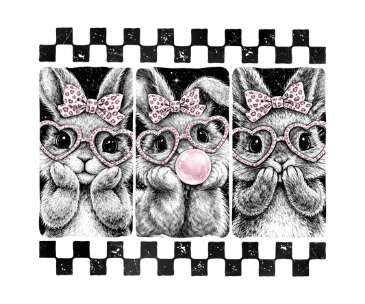 Bubblegum Bunnies DTF Transfer