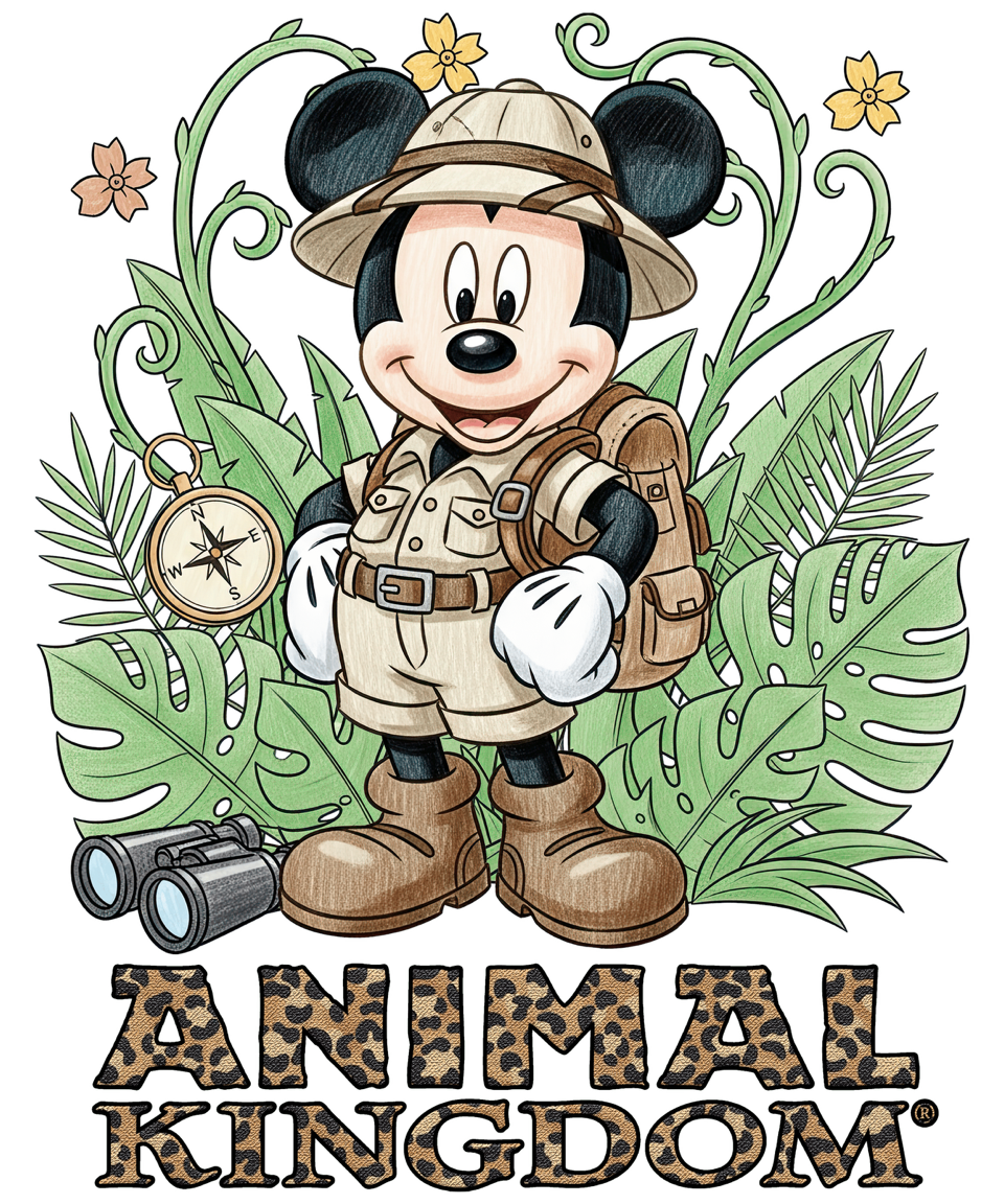 Mickey Animal Kingdom DTF Transfer