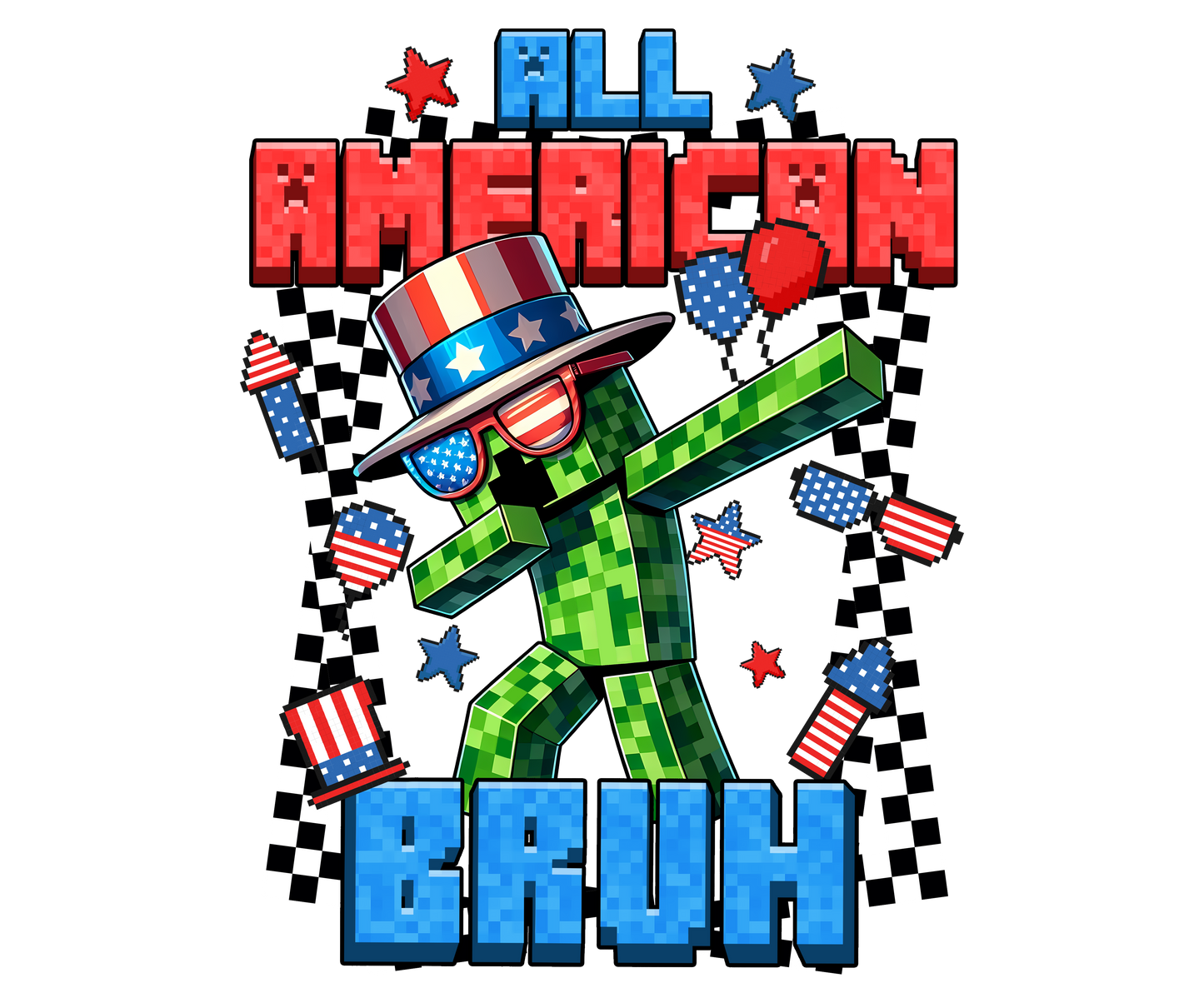 All American BRUH DTF Transfer