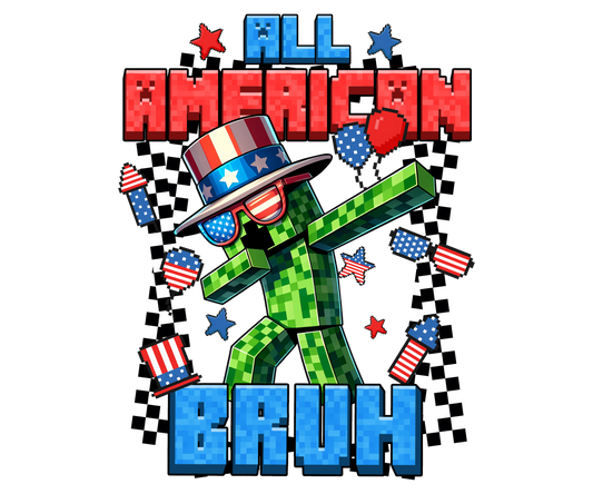 All American BRUH DTF Transfer