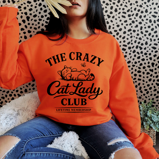 Cat Lady Club (black font) DTF Transfer