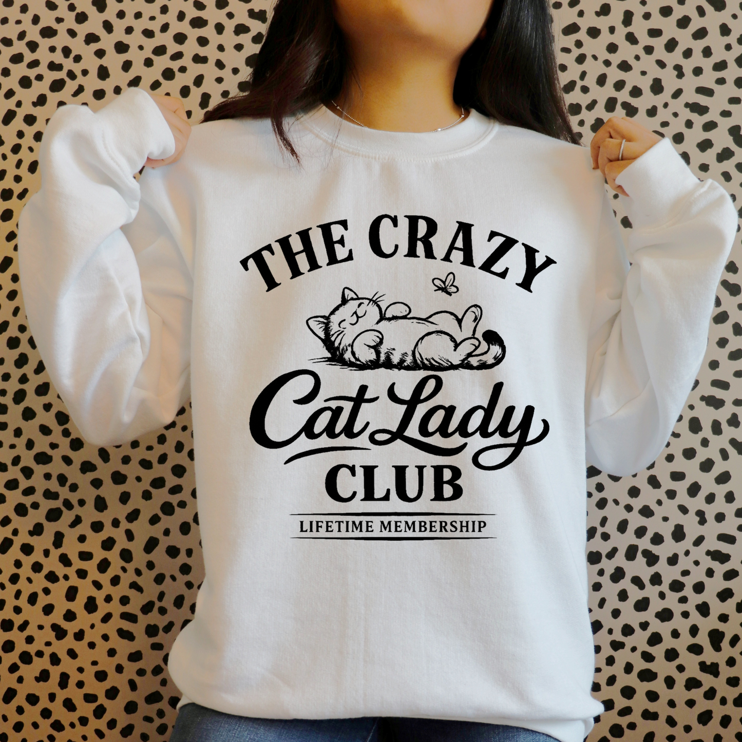 Cat Lady Club (black font) DTF Transfer