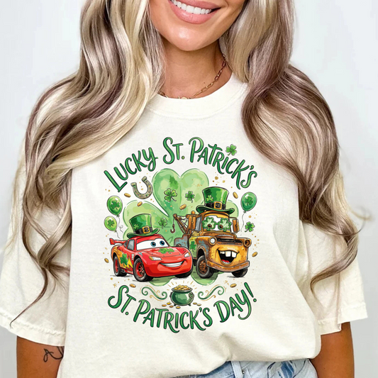 Cars St. Patrick's Day DTF Transfer
