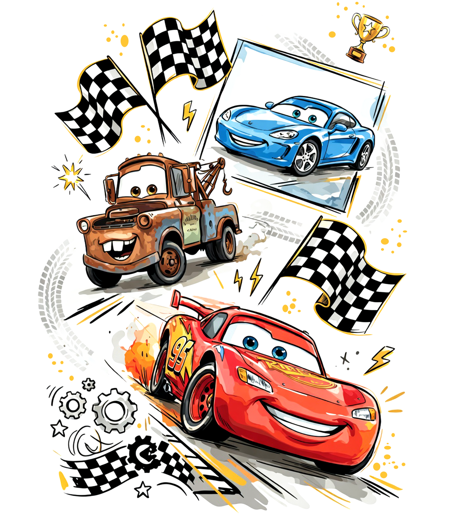 Cars DTF Transfer