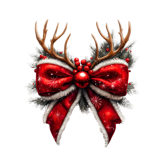 Reindeer Bow DTF Transfer