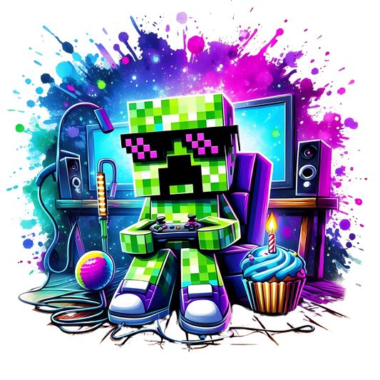 Minecraft Gamer DTF Transfer