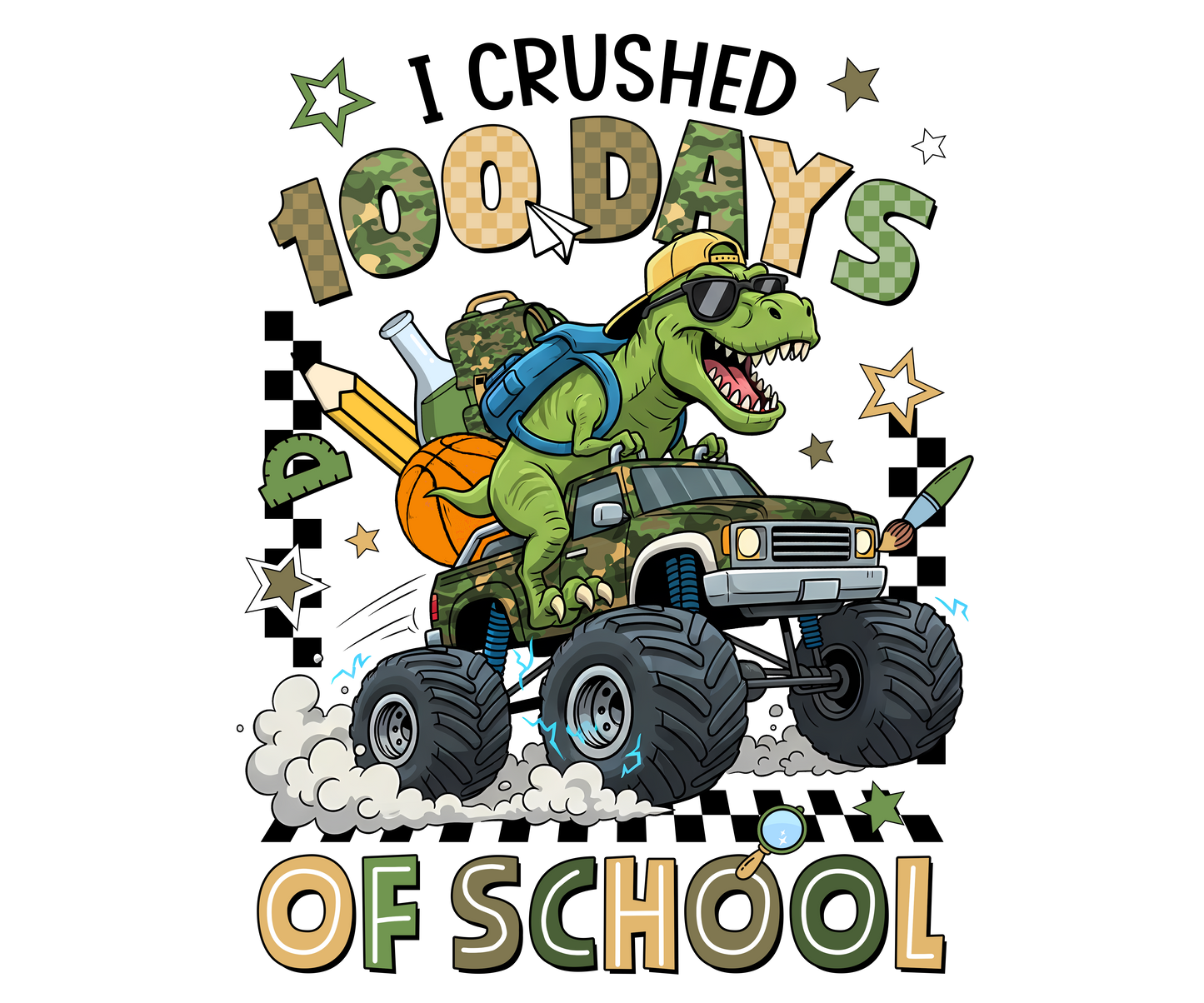 Dino 100 days DTF Transfer