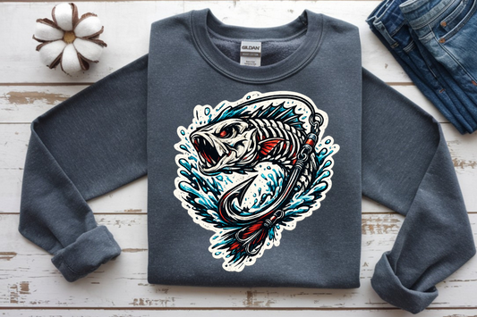 Skeleton Fish DTF Transfer