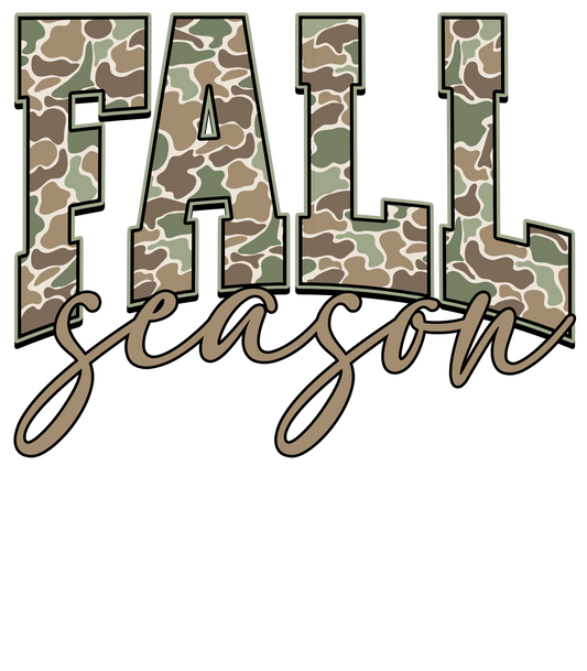 Camo Fall Season DTF Transfer