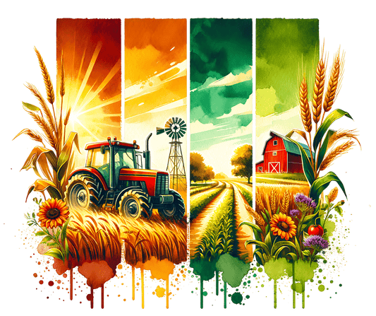 Farm sunrise DTF Transfer