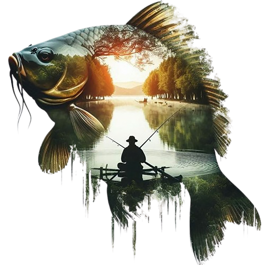 Fisherman fishin DTF Transfer