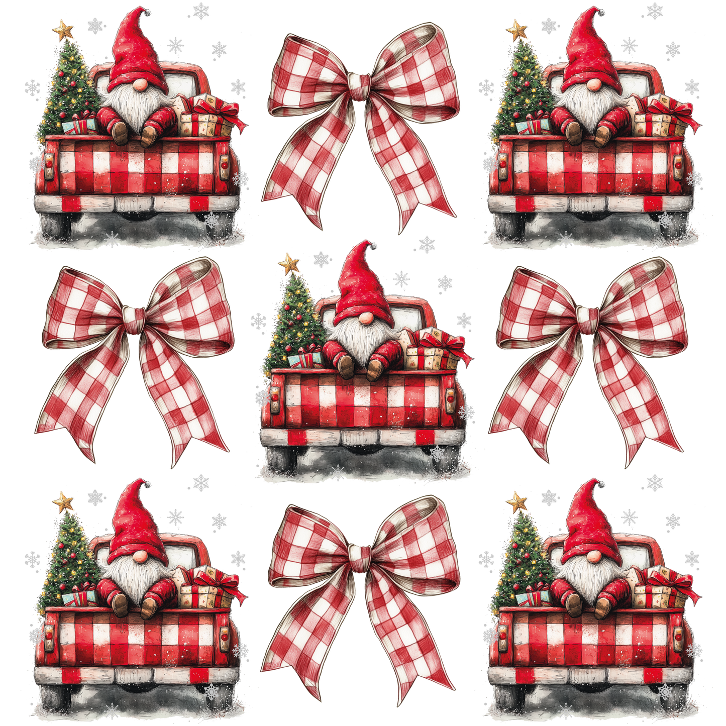 Christmas Gnomes DTF Transfer