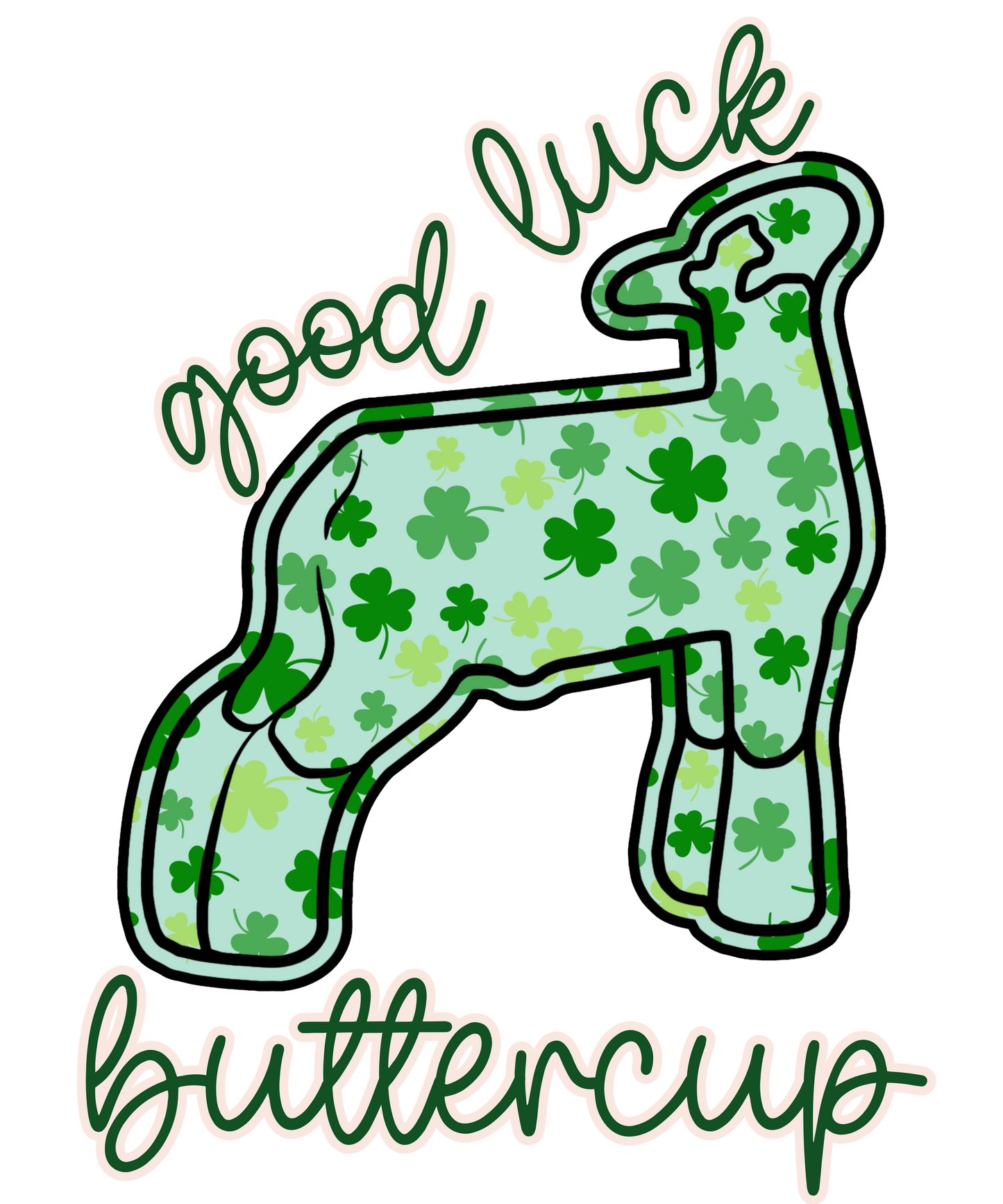 Lamb good luck buttercup DTF Transfer