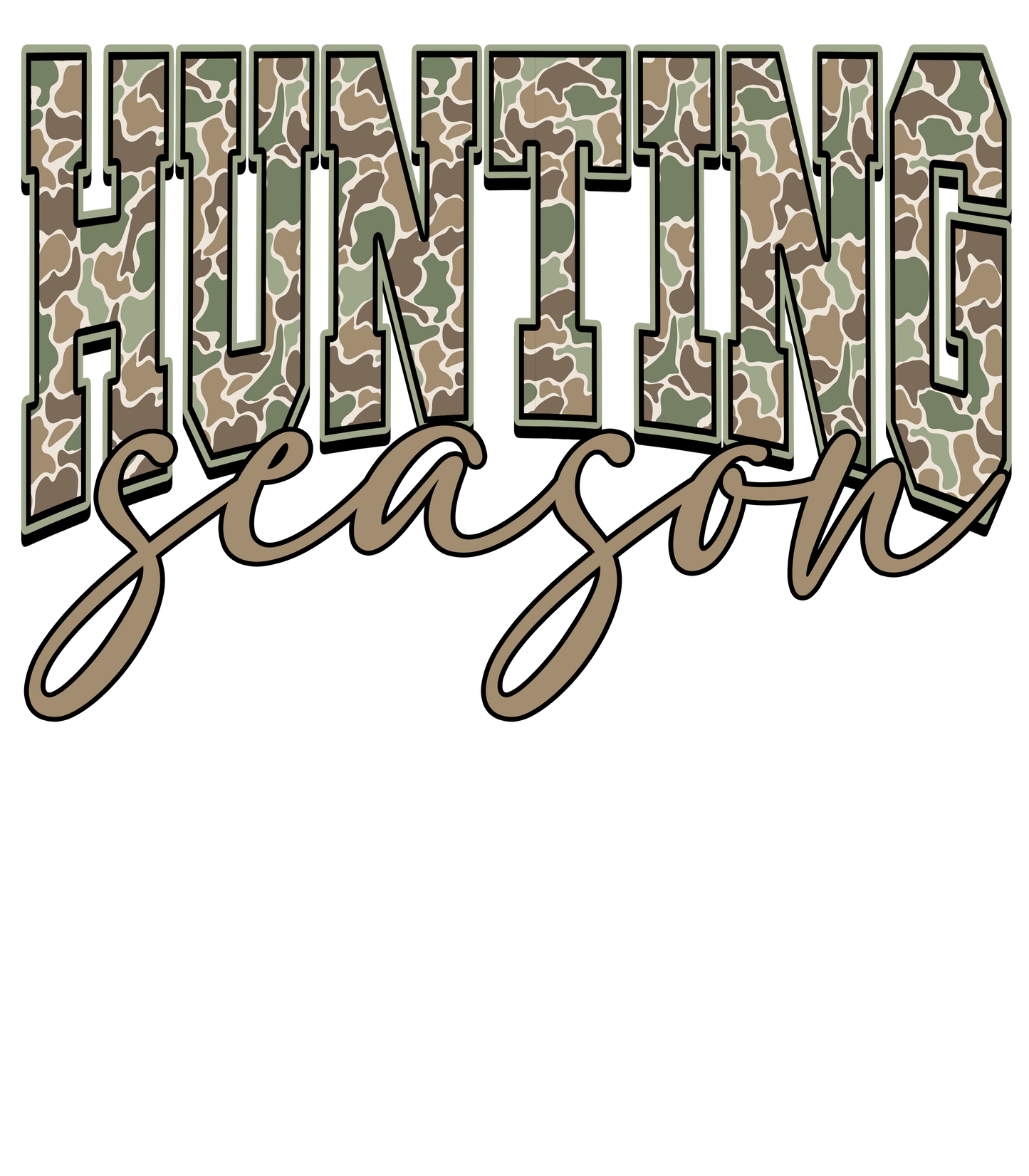 Camo Hunting Season DTF Transfer