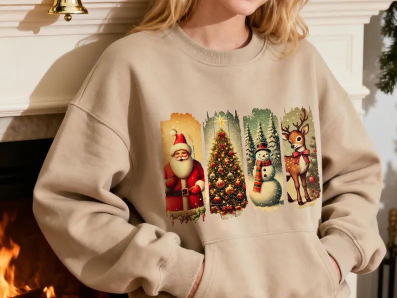 Vintage Christmas Scene T-Shirt
