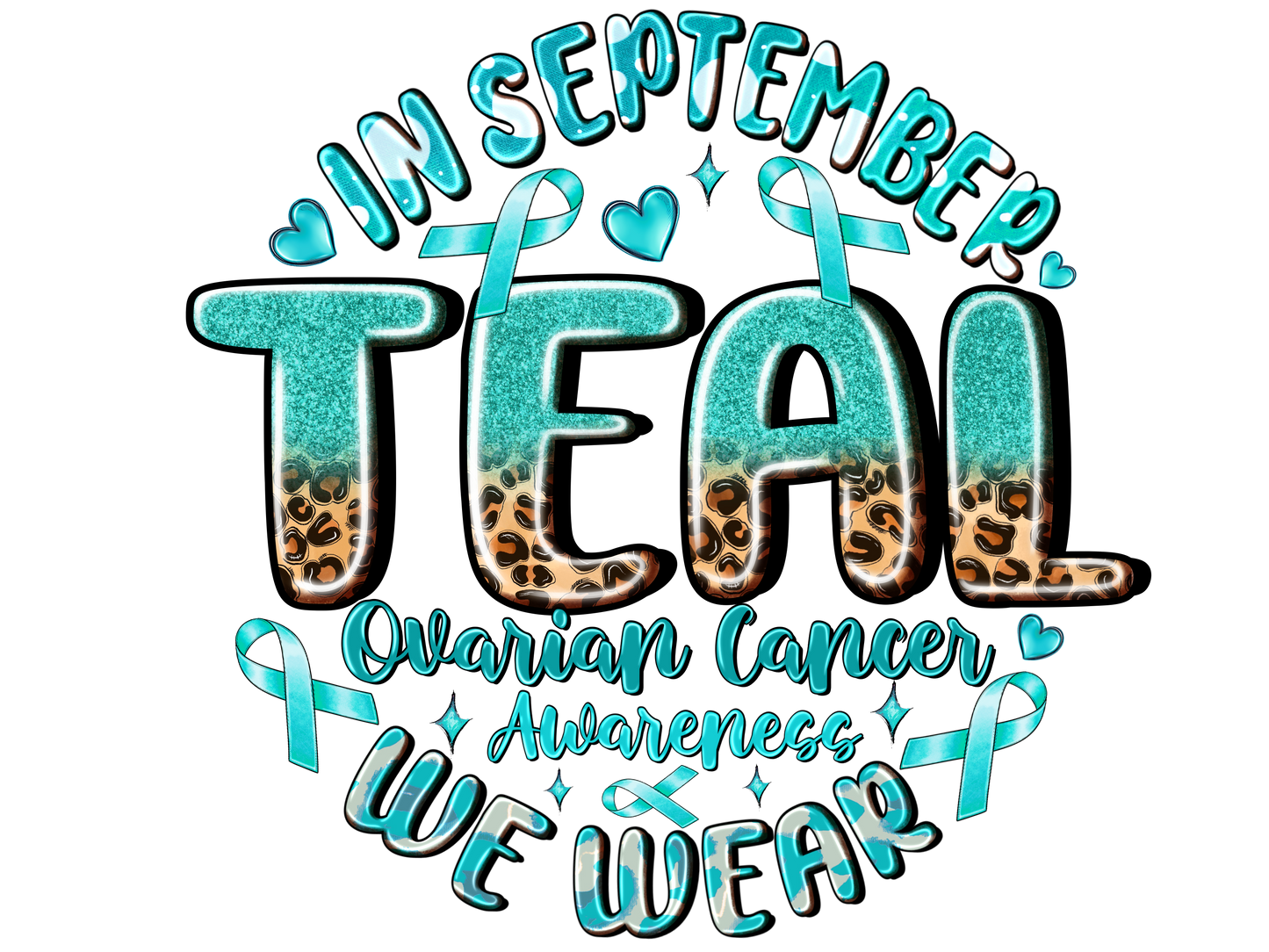 Ovarian cancer awareness DTF Transfer