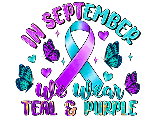 Teal & Purple DTF Transfer