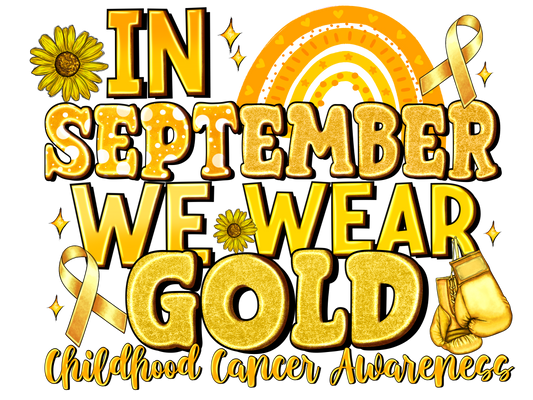 September we wear gold DTF Transfer