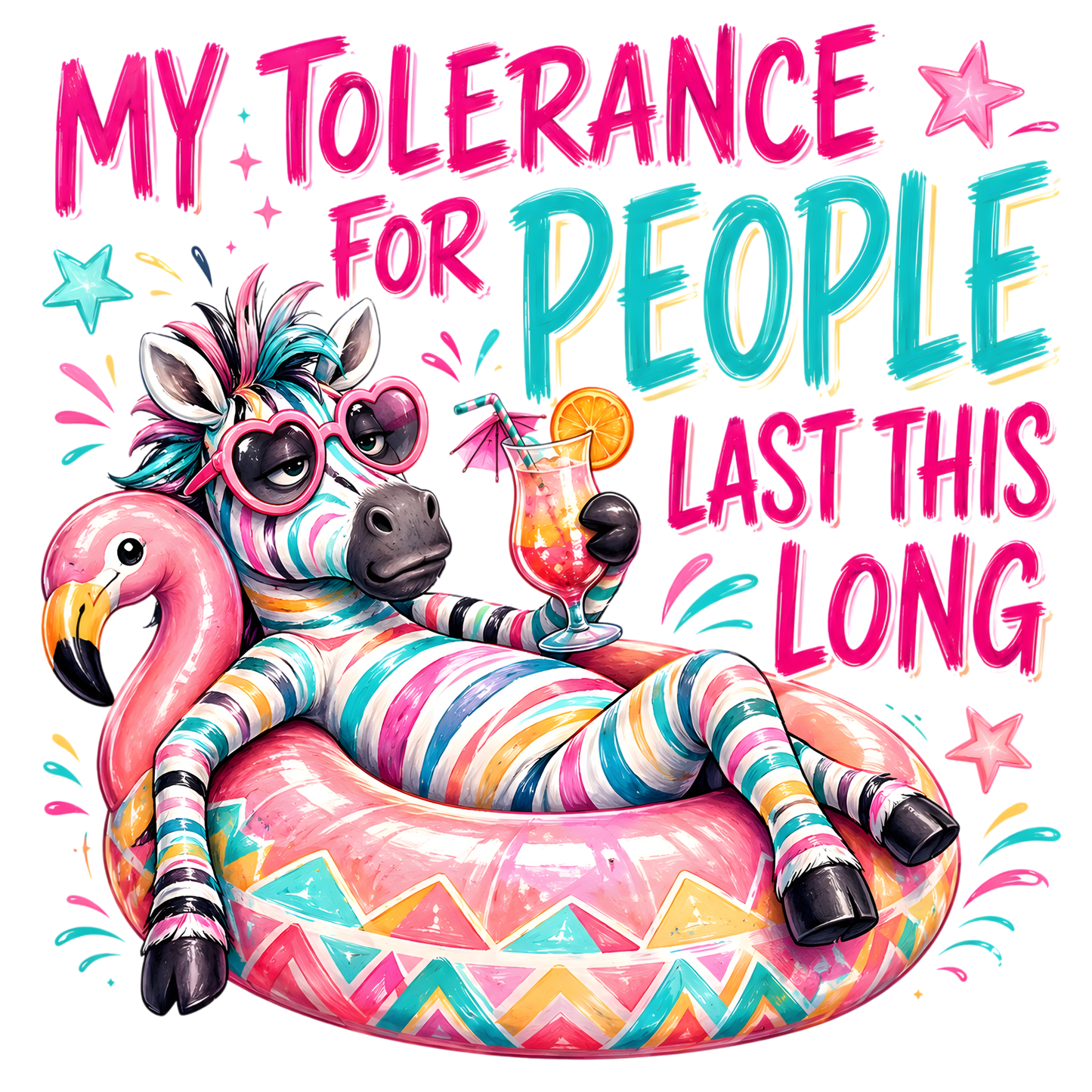 Tolerance for people last this long DTF Transfer