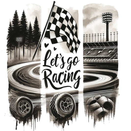 Let's go racing DTF Transfer
