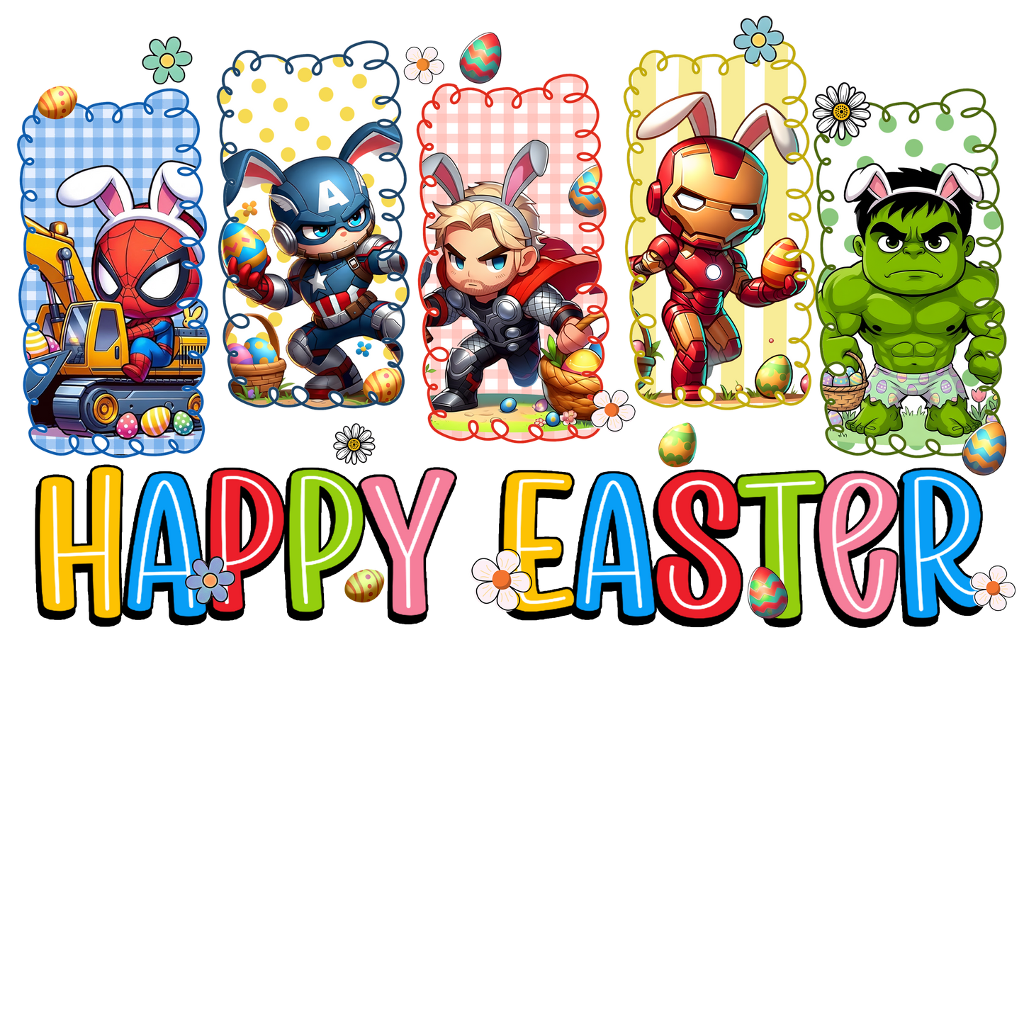 Marvel Happy Easter DTF Transfer