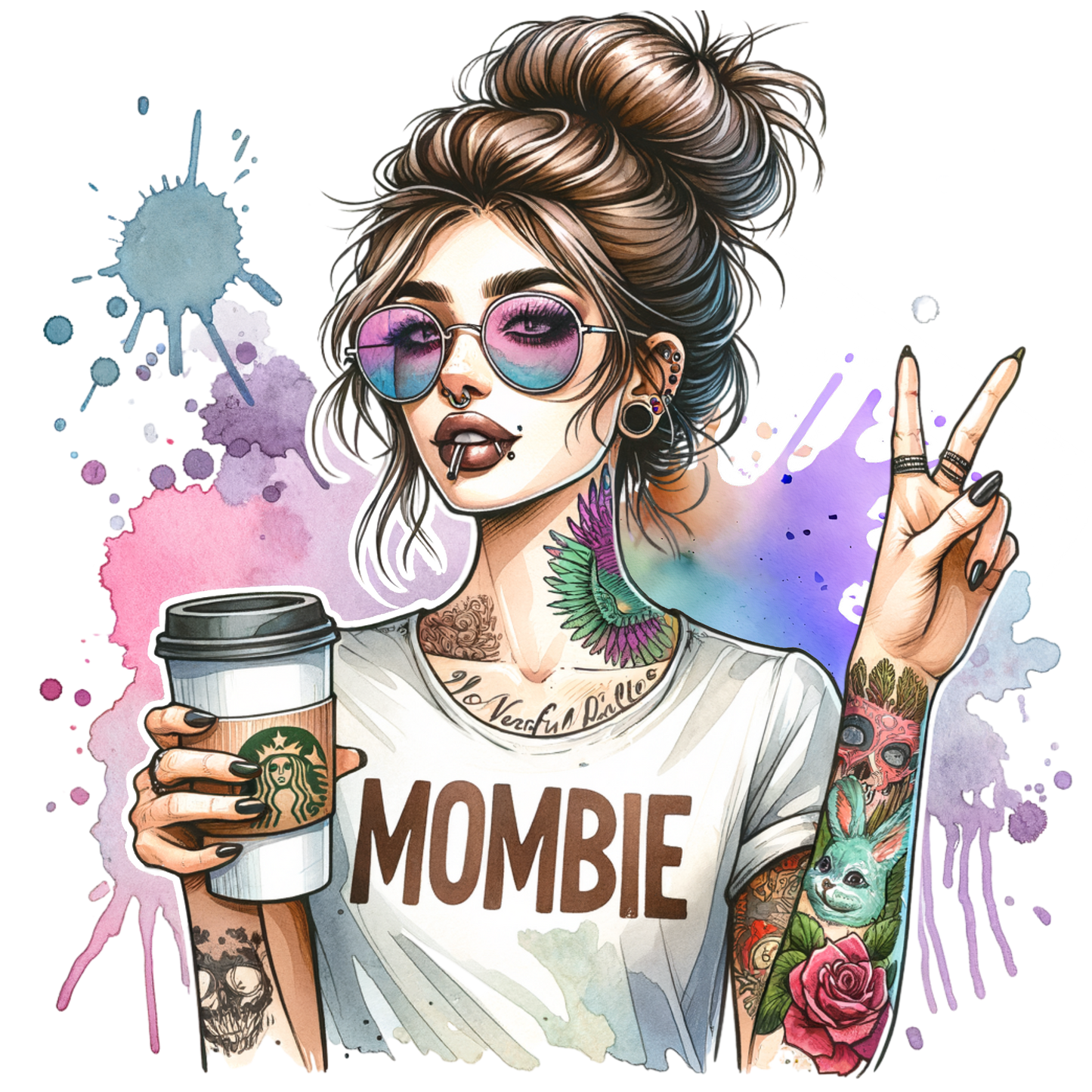 Mombie Peace DTF Transfer