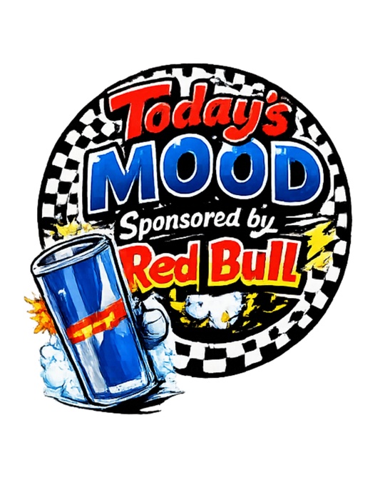 Today's Mood... Red bull DTF Transfer