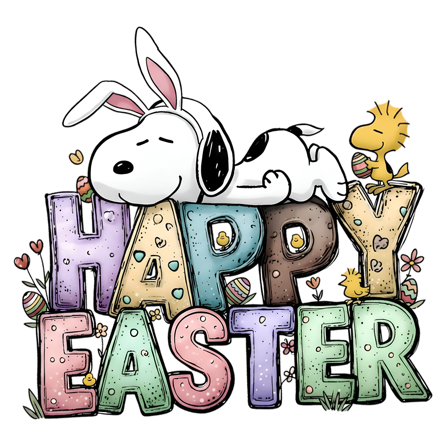 Snoopy Easter DTF Transfer