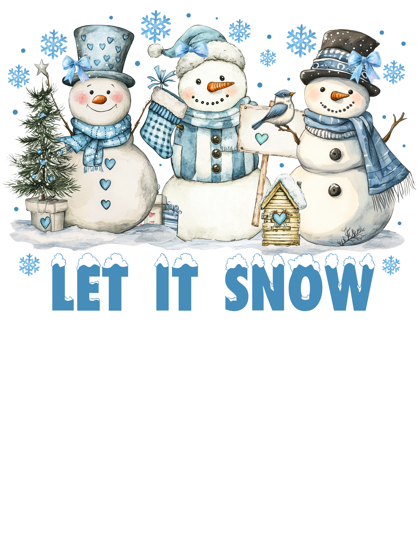 Let it snow DTF Transfer