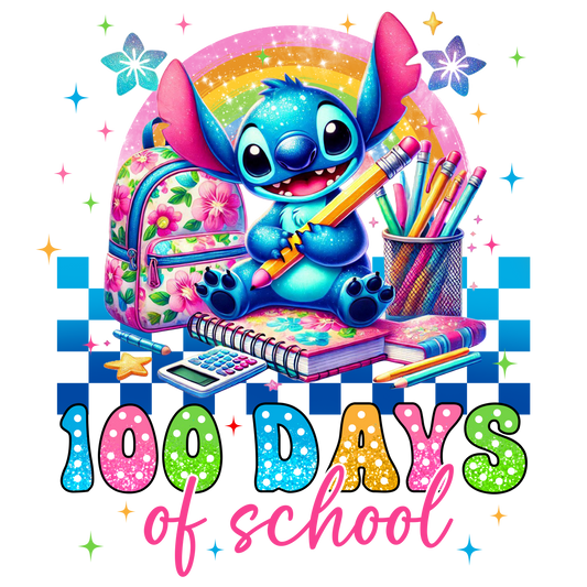 Stitch 100 days DTF Transfer