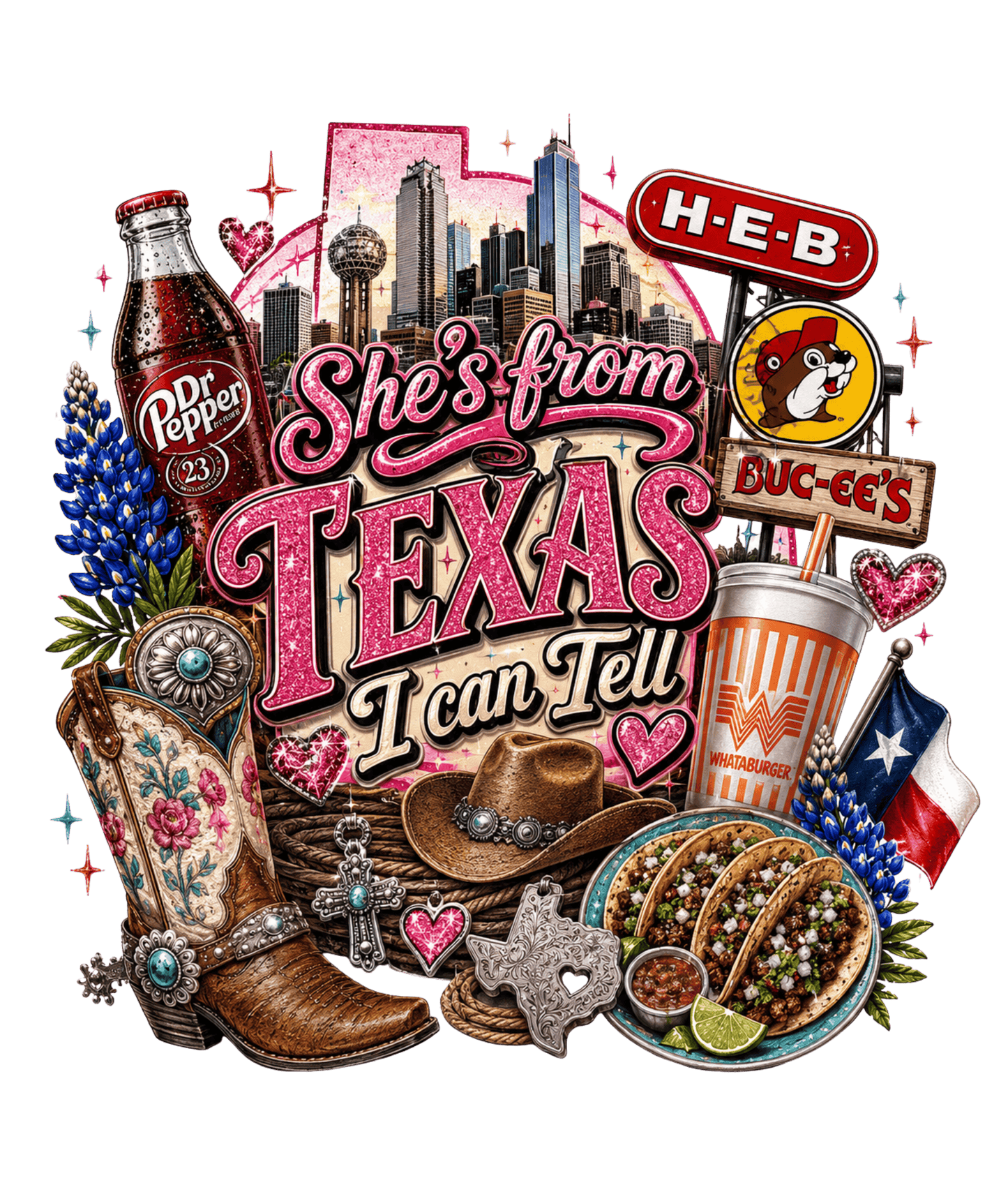 She's from Texas DTF Transfers