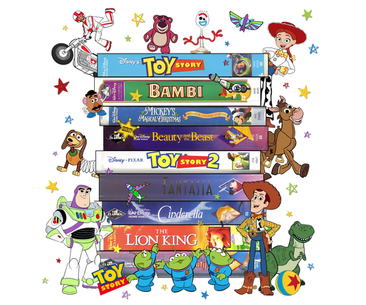 Disney/Pixar VHS Movies DTF Transfer