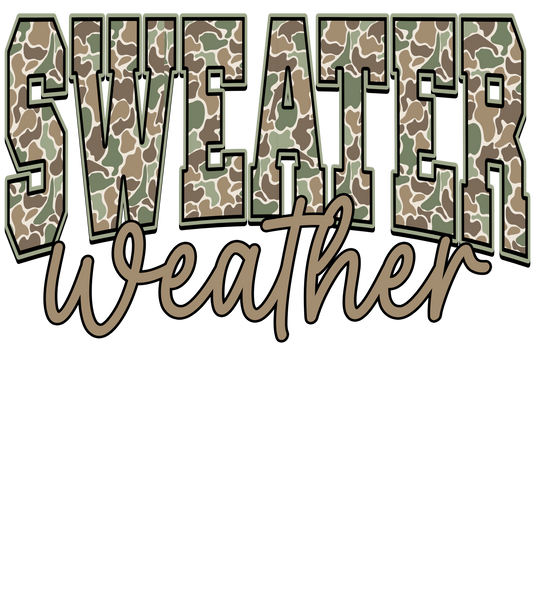 Camo Sweater Weather DTF Transfer